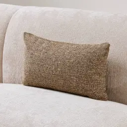 Mocha Brown Woven Fabric Cushion 30x50