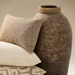 Mocha Brown Woven Fabric Cushion 30x50