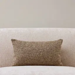 Mocha Brown Woven Fabric Cushion 30x50