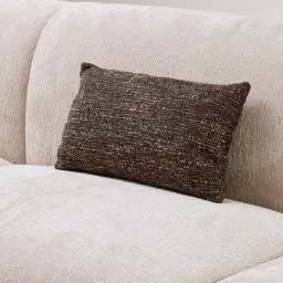 Cocoa Brown Woven Fabric Cushion 30x50