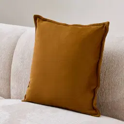 Velvet Mustard Velveteen Cushion 50x50