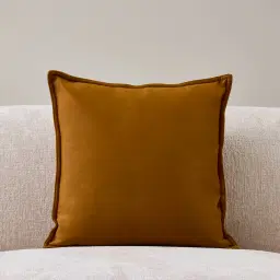 Velvet Mustard Velveteen Cushion 50x50