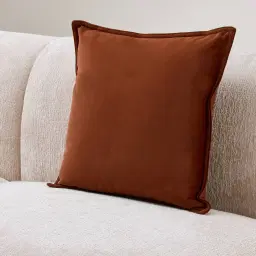 Copper Brown Velveteen Cushion 50x50