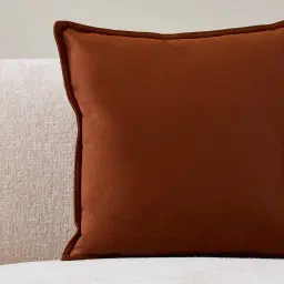 Copper Brown Velveteen Cushion 50x50