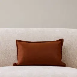 Copper Brown Velveteen Cushion 30x50