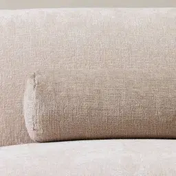 Beige Latte Chenille Fabric Bolster Cushion 60x20