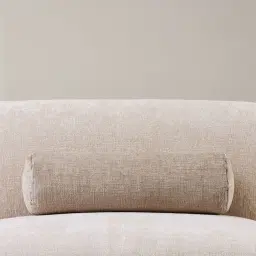 Beige Latte Chenille Fabric Bolster Cushion 60x20