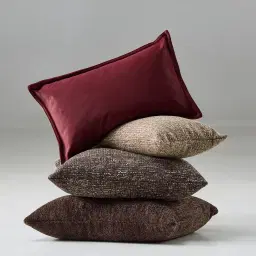 Belgian Chocolate Chenille Cushion 50x50