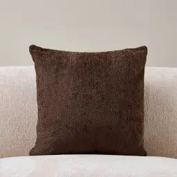 Belgian Chocolate Chenille Cushion 50x50