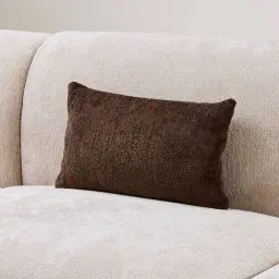 Belgian Chocolate Chenille Cushion 30x50