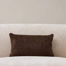 Belgian Chocolate Chenille Cushion 30x50
