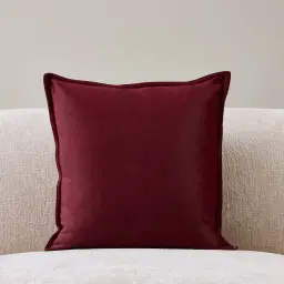 Bordeaux Red Velveteen Cushion 50x50
