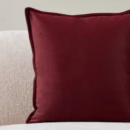 Bordeaux Red Velveteen Cushion 50x50