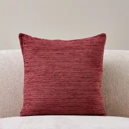 Bordeaux Red Chenille Fabric Cushion 50x50