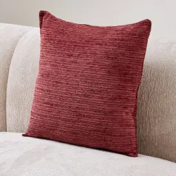 Bordeaux Red Chenille Fabric Cushion 50x50