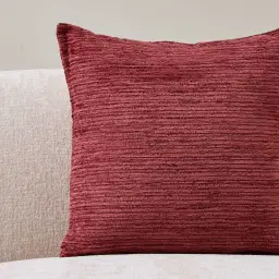 Bordeaux Red Chenille Fabric Cushion 50x50