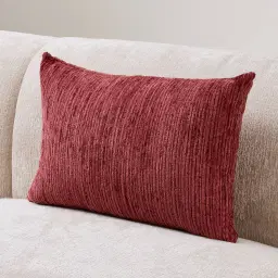 Bordeaux Red Chenille Fabric Cushion 40x60