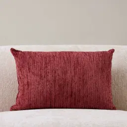 Bordeaux Red Chenille Fabric Cushion 40x60