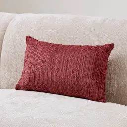 Bordeaux Red Chenille Fabric Cushion 30x50