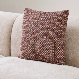 Sangria Red Woven Fabric Cushion 50x50