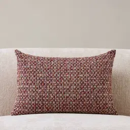 Sangria Red Woven Fabric Cushion 40x60