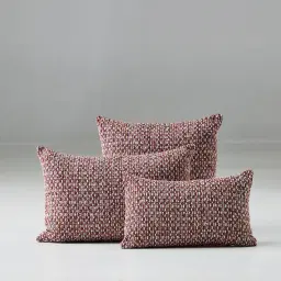 Sangria Red Woven Fabric Cushion 40x60