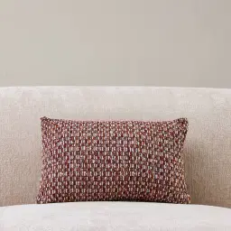 Sangria Red Woven Fabric Cushion 30x50