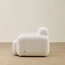 Capri Stone White Fabric Occasional Chair
