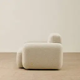 Capri Pearl Beige Fabric Occasional Chair