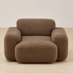 Capri Earth Brown Woven Fabric Occasional Chair