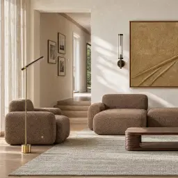 Capri Earth Brown Woven Fabric Occasional Chair
