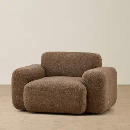 Capri Earth Brown Woven Fabric Occasional Chair