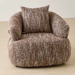 Velinor Auburn Red Woven Fabric Occasional Chair