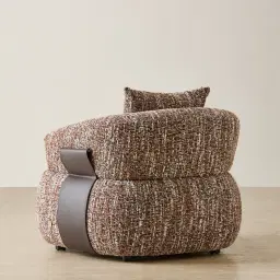 Velinor Auburn Red Woven Fabric Occasional Chair