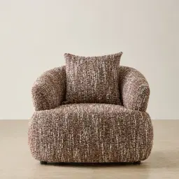 Velinor Auburn Red Woven Fabric Occasional Chair