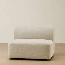 Calma Pearl Beige Fabric Armless Module