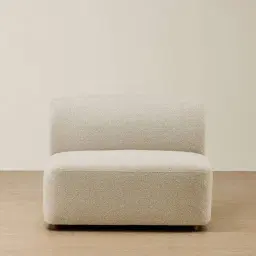 Calma Pearl Beige Fabric Armless Module