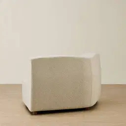 Calma Pearl Beige Fabric Wedge Corner Module