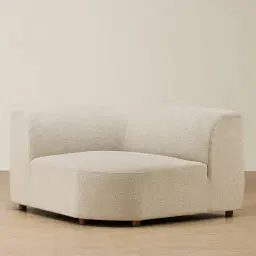 Calma Pearl Beige Fabric Wedge Corner Module