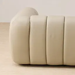 Gabriella Oyster Grey 3-Seater Leather Sofa