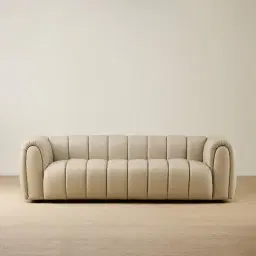 Gabriella Oyster Grey 3-Seater Leather Sofa