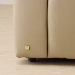 Gabriella Oyster Grey 3-Seater Leather Sofa