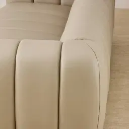 Gabriella Oyster Grey 3-Seater Leather Sofa