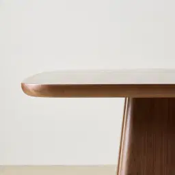 Dunstan Smoky Walnut Veneer Rectangular Dining Table - 240x120cm