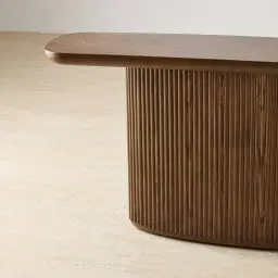 Terra Linea Amber Brown Ash Veneer Console Table