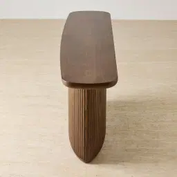 Terra Linea Amber Brown Ash Veneer Console Table