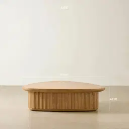 Terra Linea Light Brown Ash Veneer Low Triangular Coffee Table - 110cm