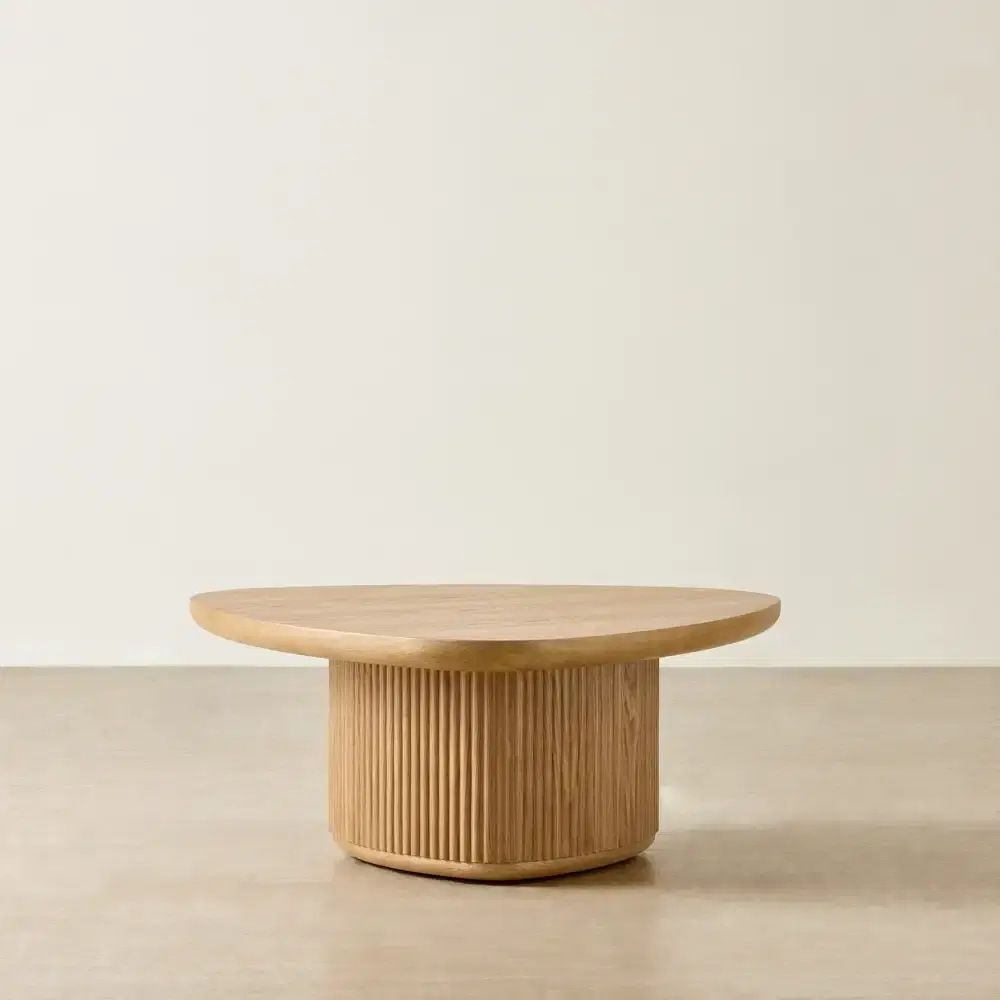 Terra Linea Light Ash Veneer Triangular High Coffee Table