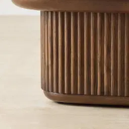 Terra Linea Amber Brown Ash Veneer Low Triangular Coffee Table - 110cm