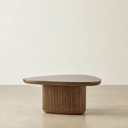 Terra Linea Amber Brown Ash Veneer High Triangular Coffee Table - 90cm